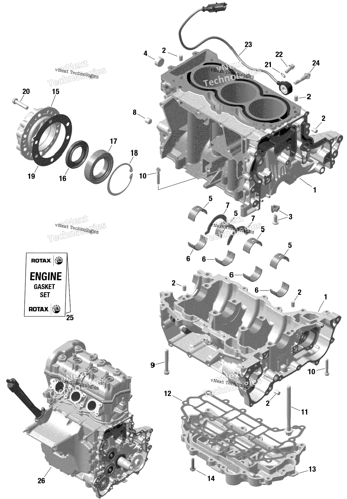 Rotax - Crankcase