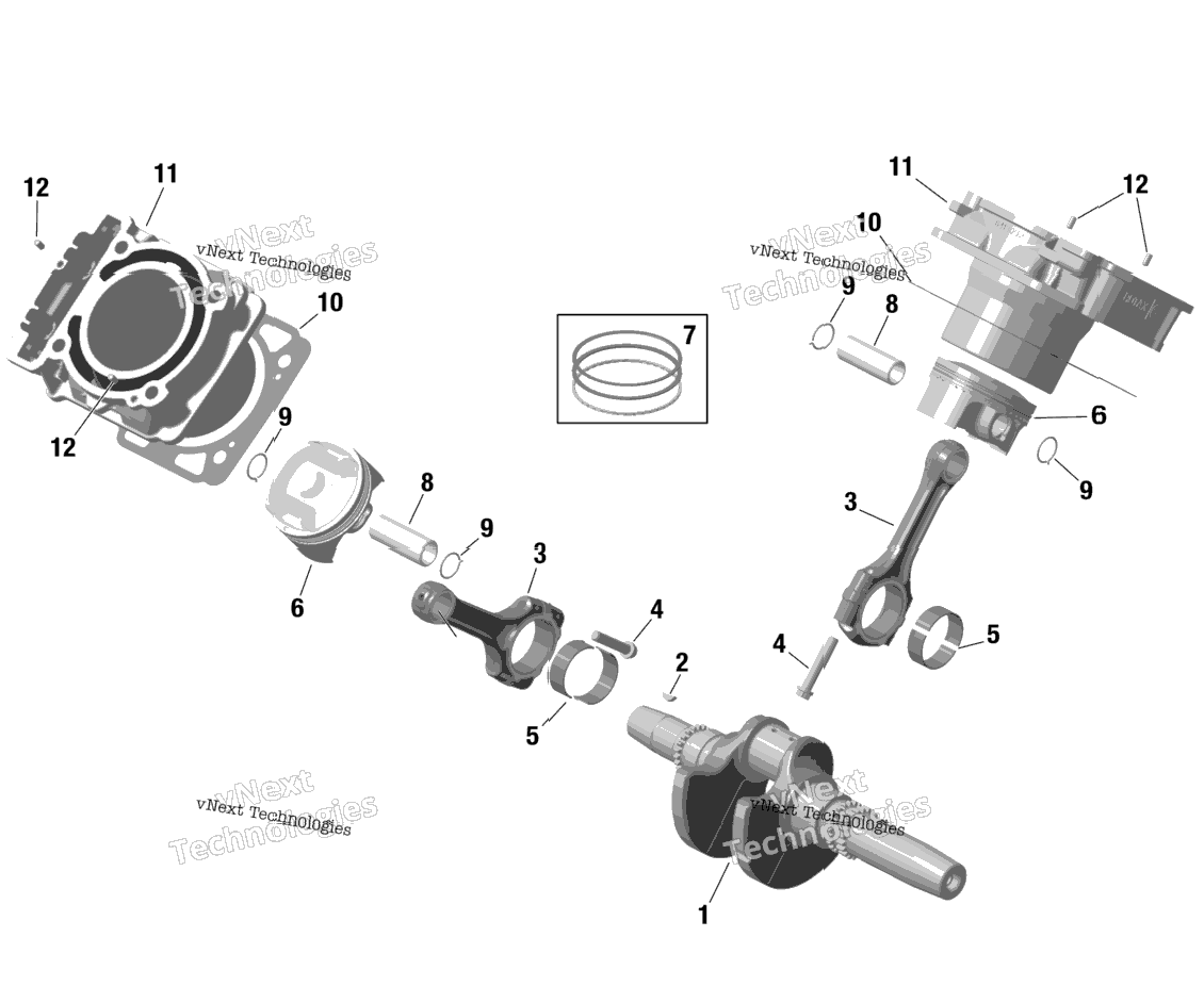 Rotax - Crankshaft, Pistons And Cylinder