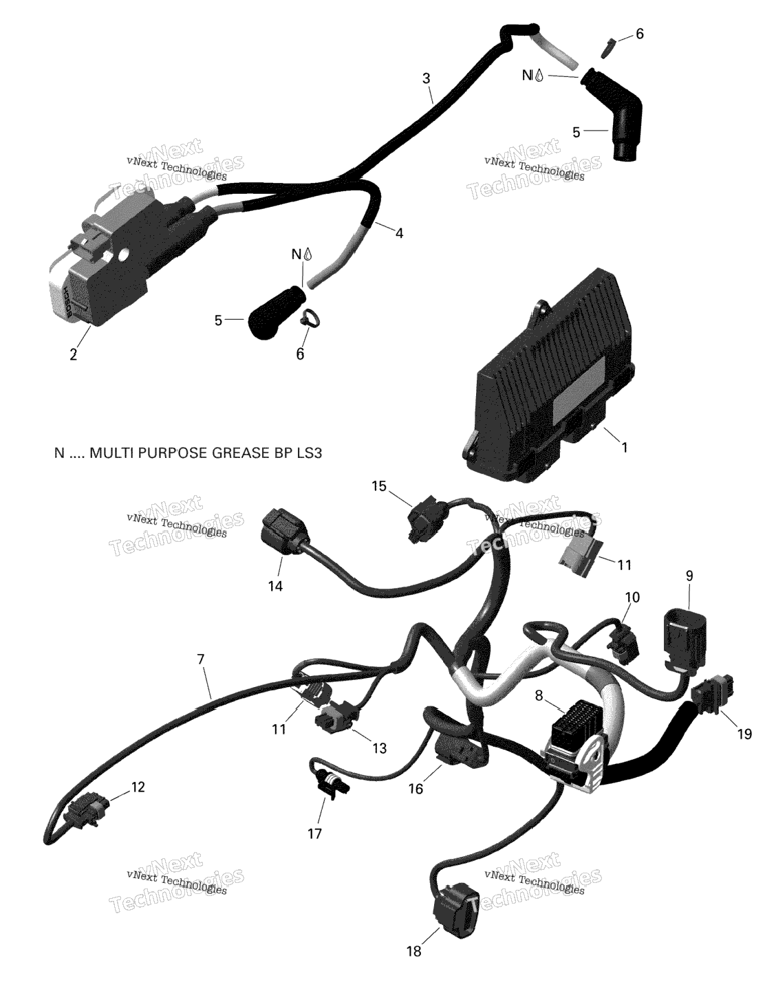 Rotax - Engine Harness And Electronic Module - V3