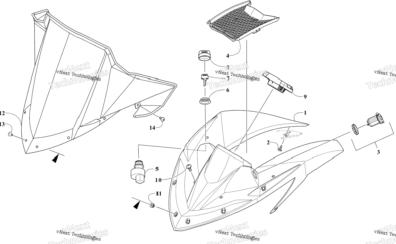 Windshield And Instruments Assemblies ]