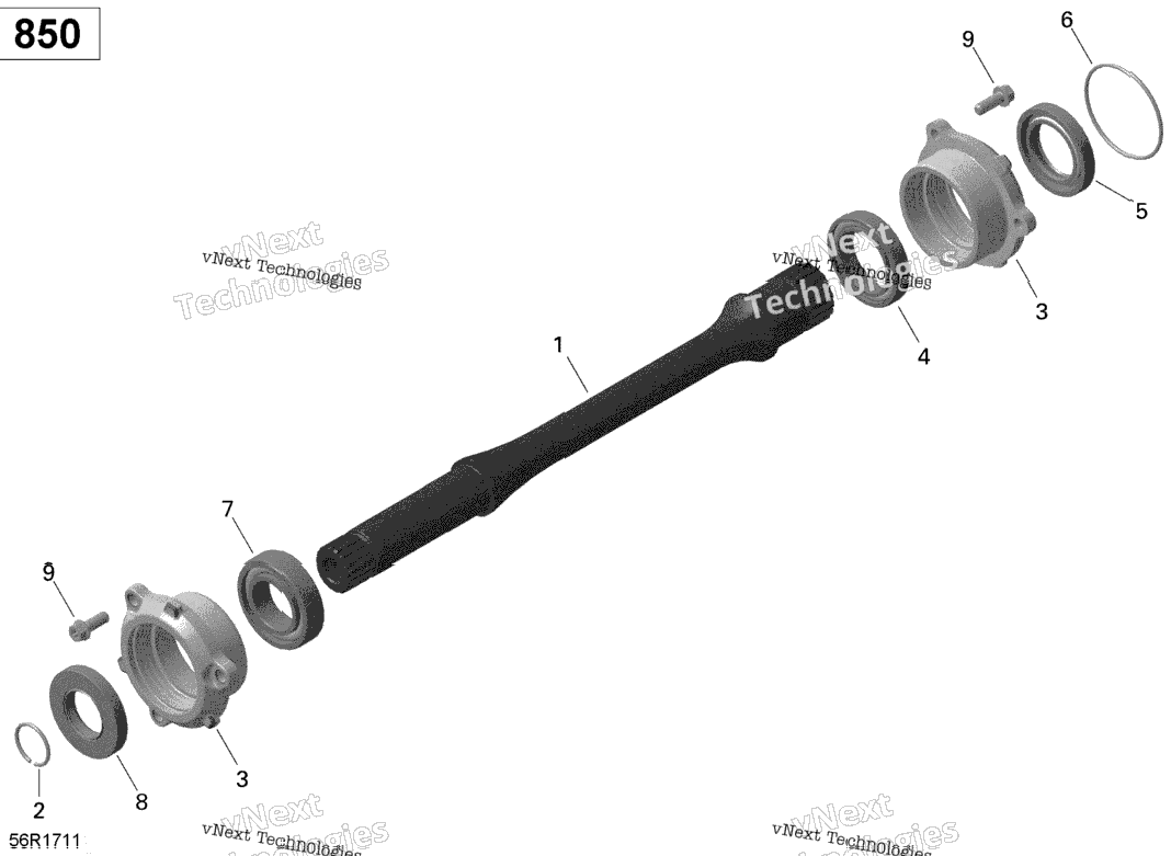 Rotax - Drive Shaft - 850 Efi