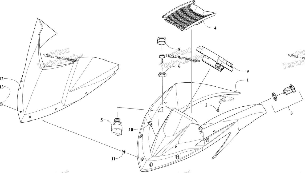 Windshield And Instruments Assemblies