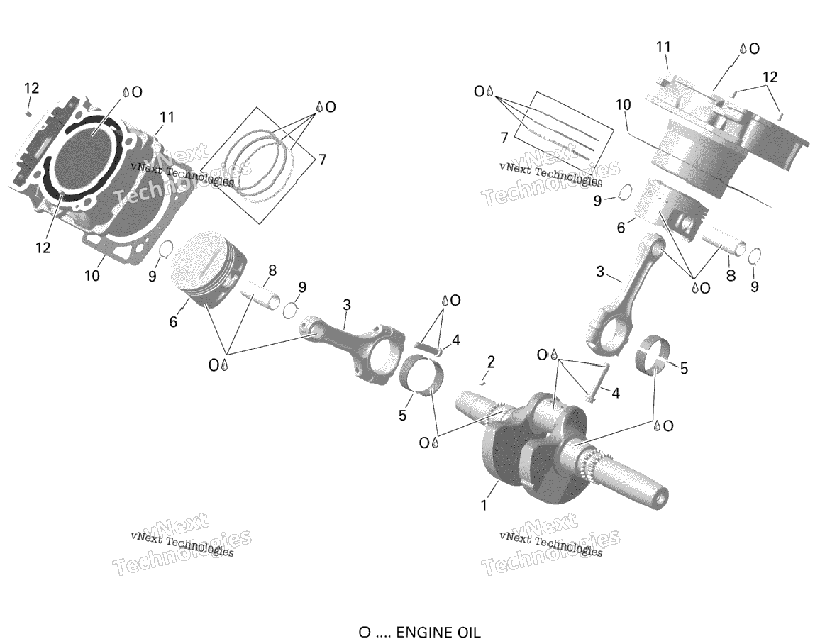 Rotax - Crankshaft, Piston And Cylinder