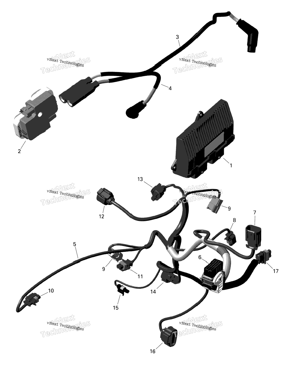 Rotax - Engine Harness And Electronic Module