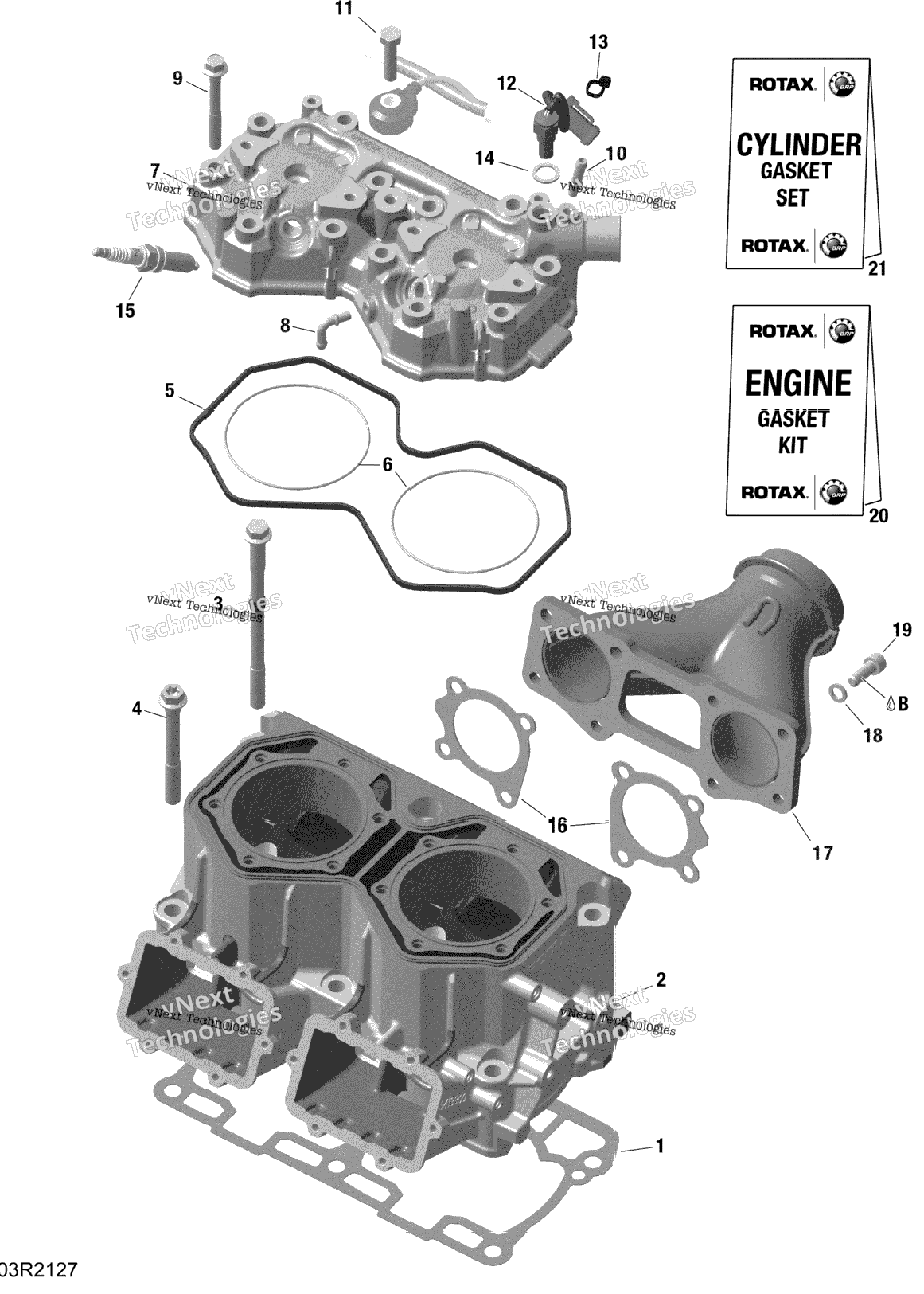 Rotax - Cylinder And Cylinder Head - Na