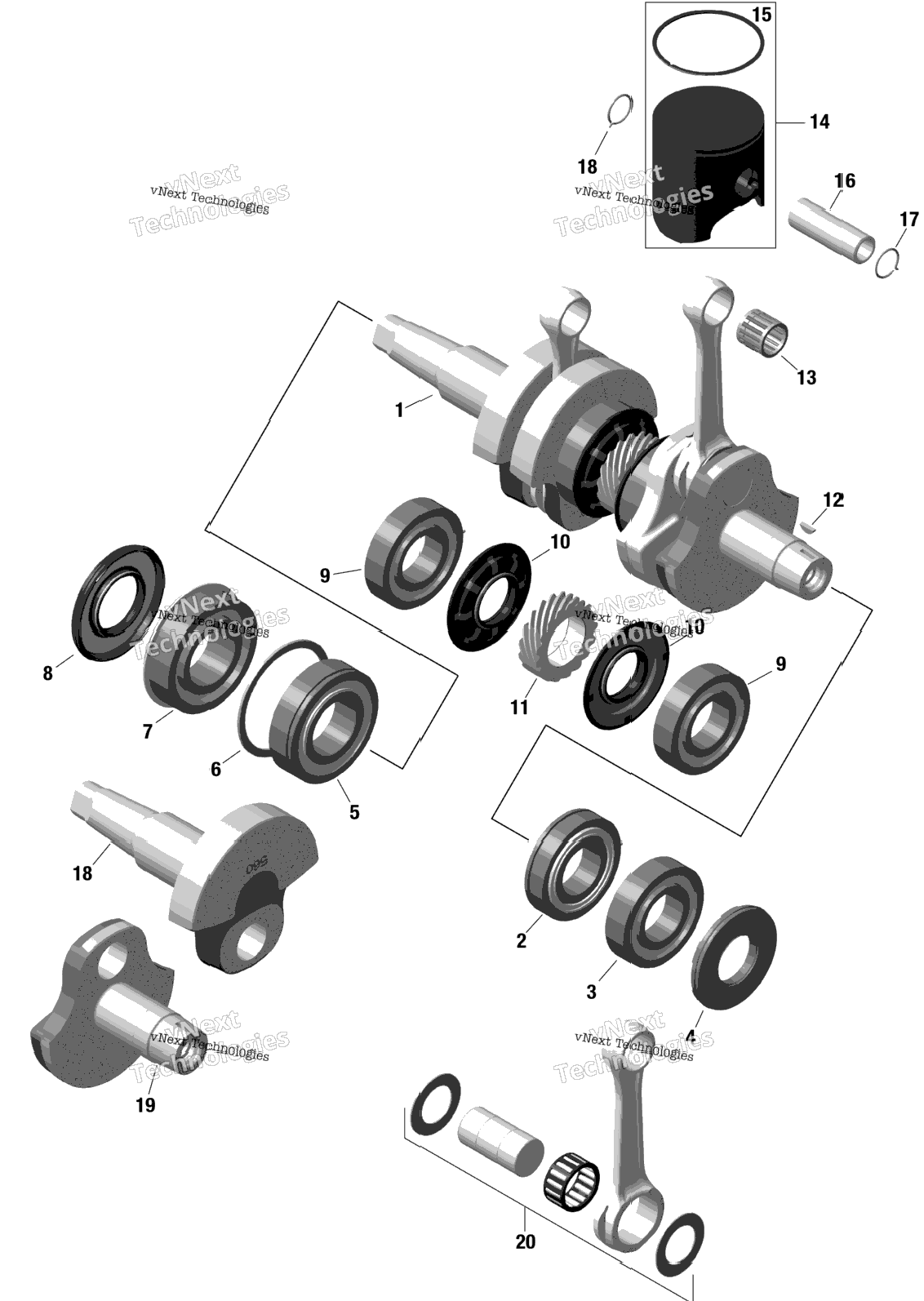 Rotax - Crankshaft And Pistons