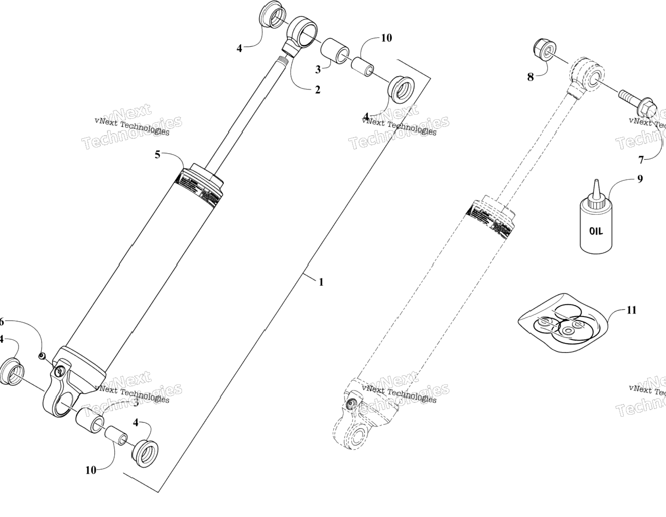 Rear Suspension Rear Arm Shock Absorber