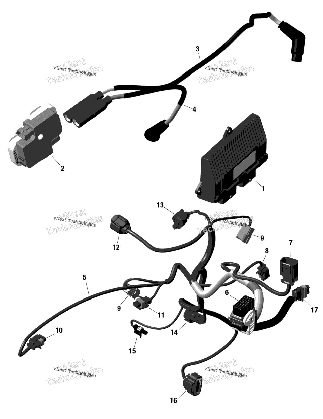 Rotax - Engine Harness And Electronic Module