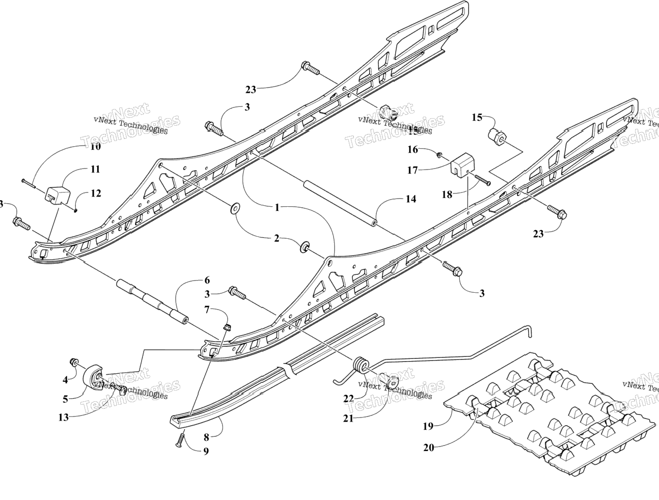 Slide Rail And Track Assembly