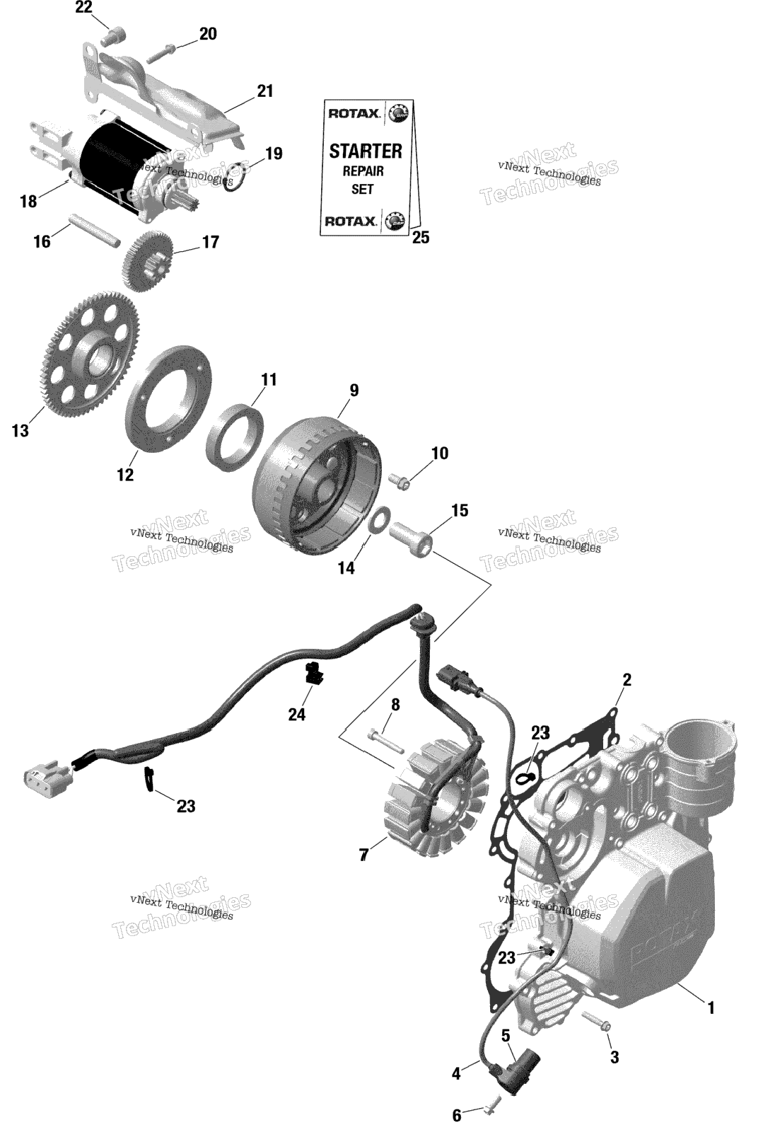 Rotax - Magneto And Electric Starter - 420W