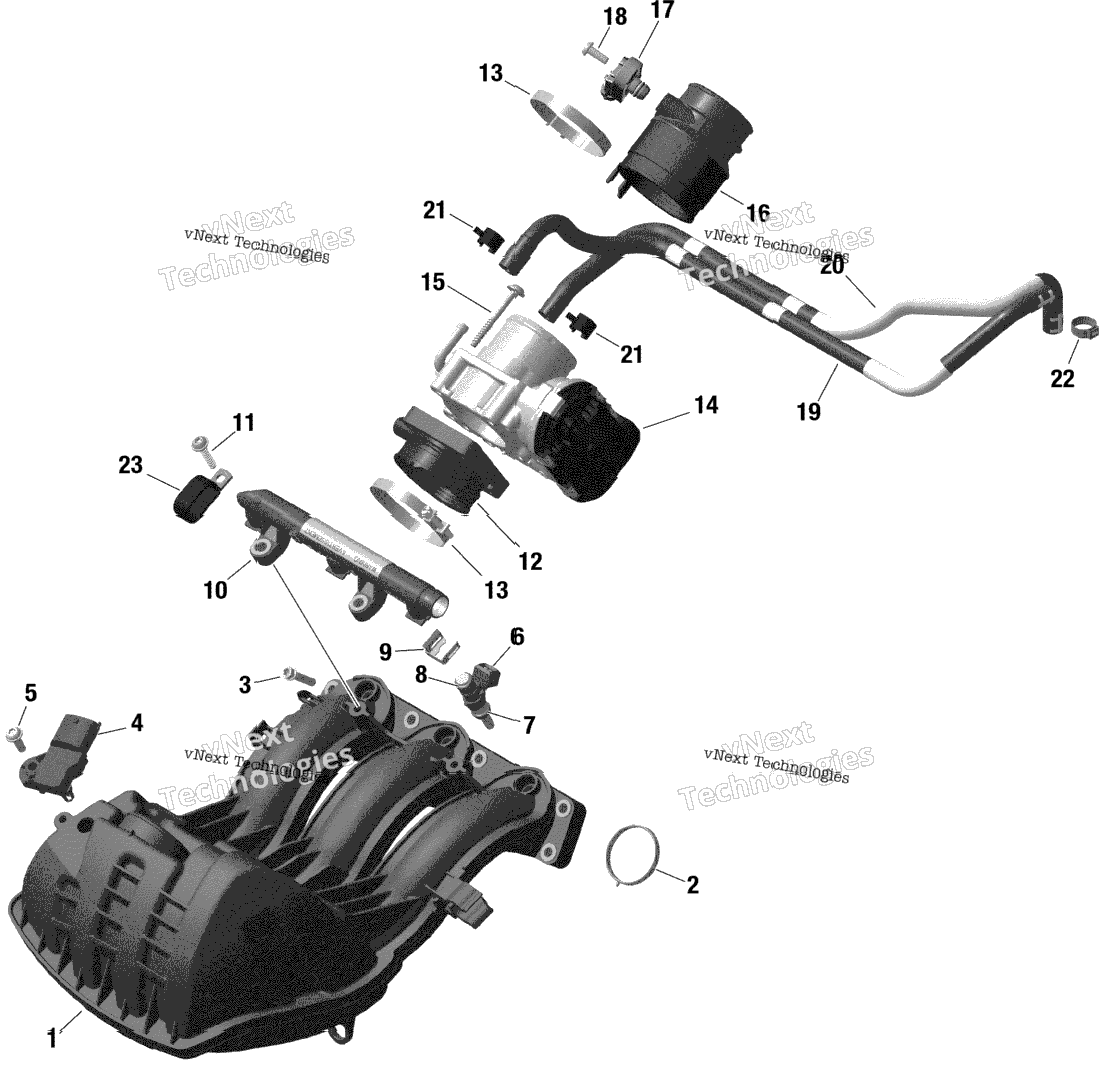 Rotax - Air Intake Manifold And Throttle Body