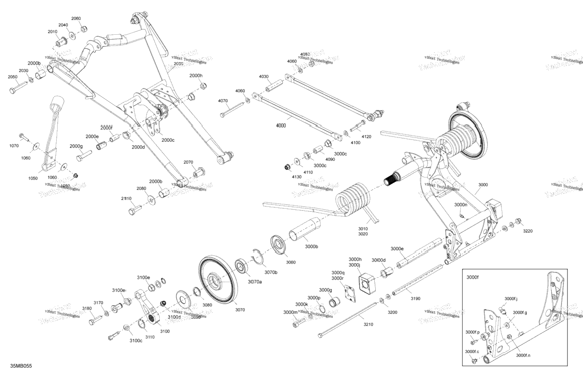 Suspension - Rear - Upper Section - With Quick Adjust System