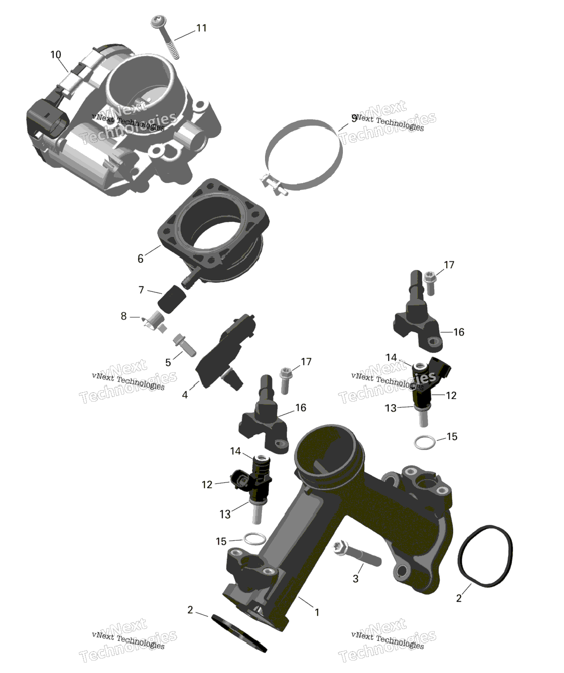 Rotax - Air Intake Manifold And Throttle Body