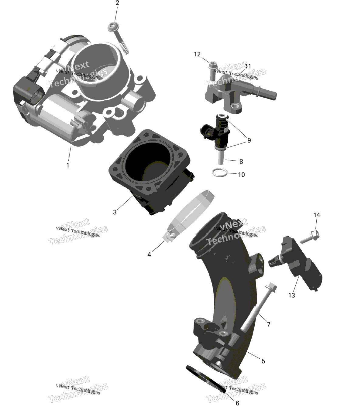 Rotax - Air Intake Manifold And Throttle Body