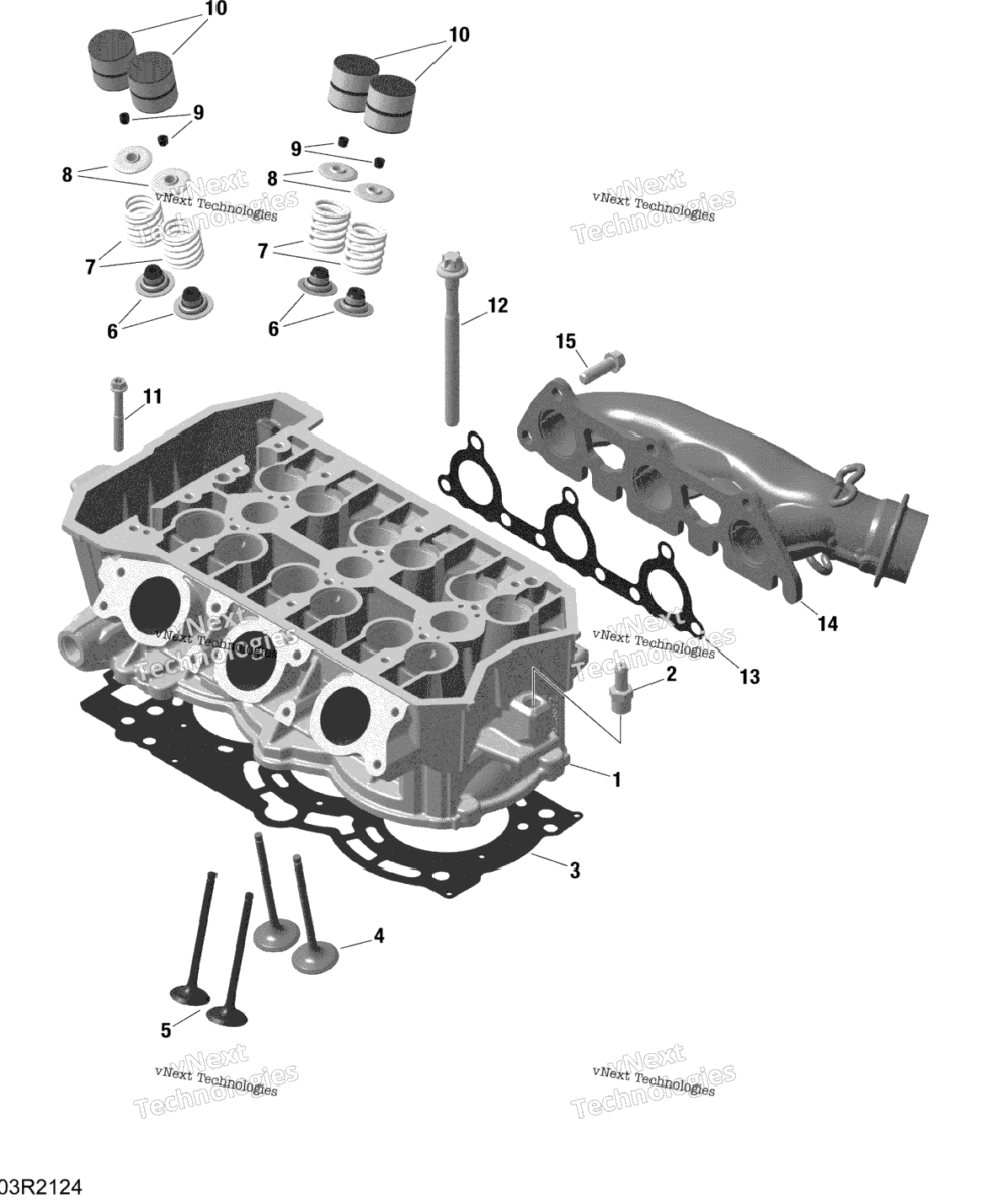 Rotax - Cylinder Head And Exhaust Manifold