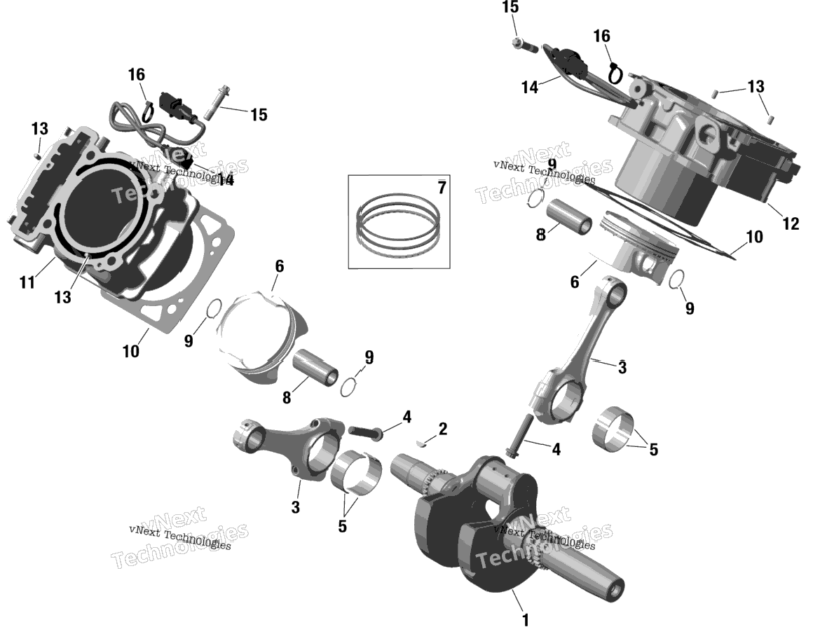 Rotax - Crankshaft, Pistons And Cylinder