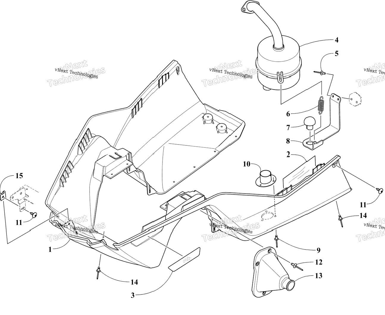 Belly Pan And Exhaust Assemblies