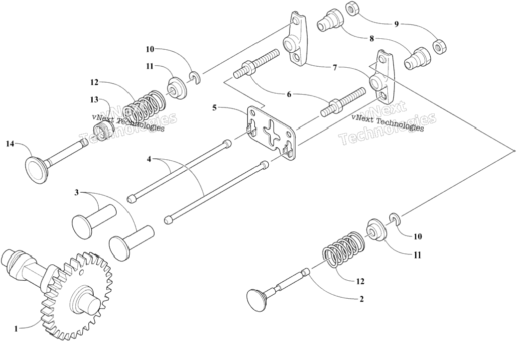 Camshaft And Valve Assembly