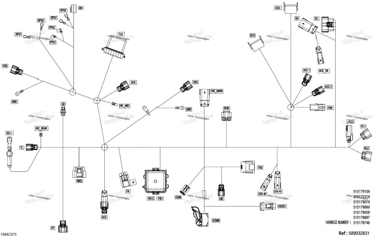 Electric - Main Harness - 515179028