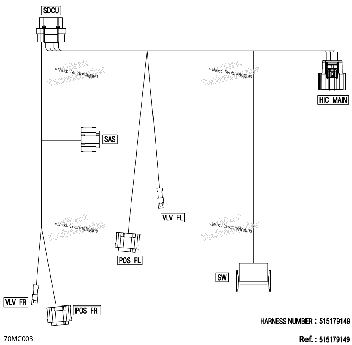 Electric - Suspension Wiring Harness - 515179149