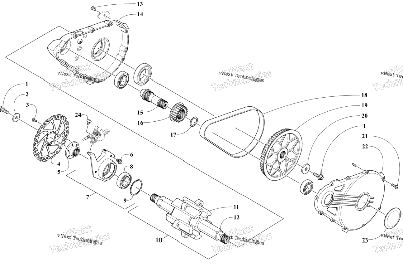 Drive Train Shaft And Brake Assemblies