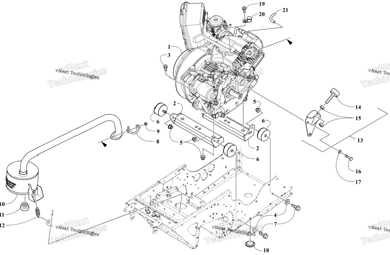 Engine, Exhaust, And Related Parts