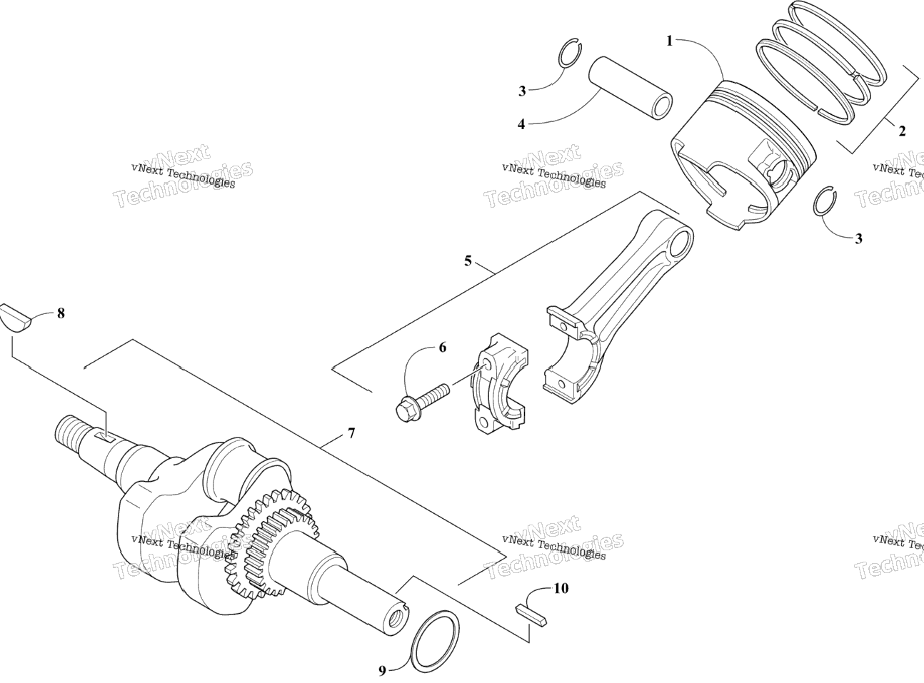 Piston And Crankshaft Assembly