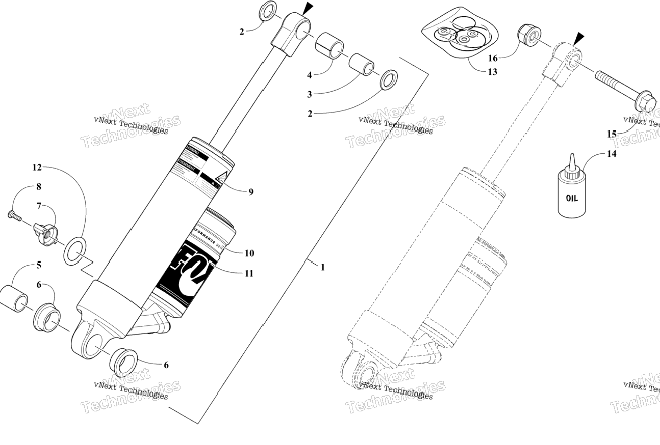 Rear Suspension Rear Arm Shock Absorber