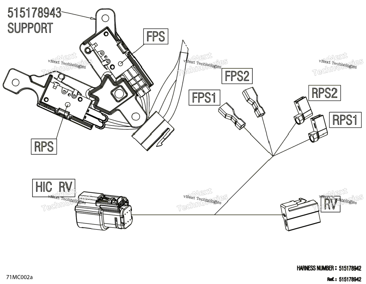 Electric - Reverse Wiring Harness - 515178942