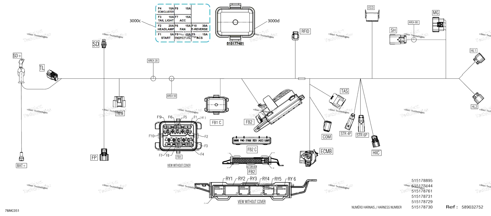 Electric - Main Harness - 515178729