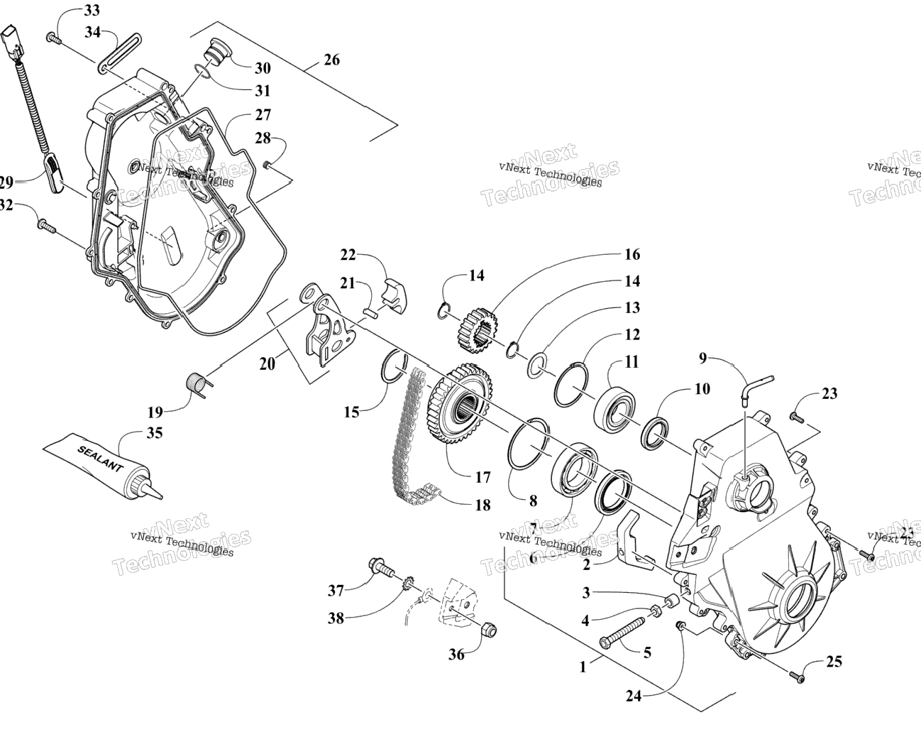 Chain Case Assembly