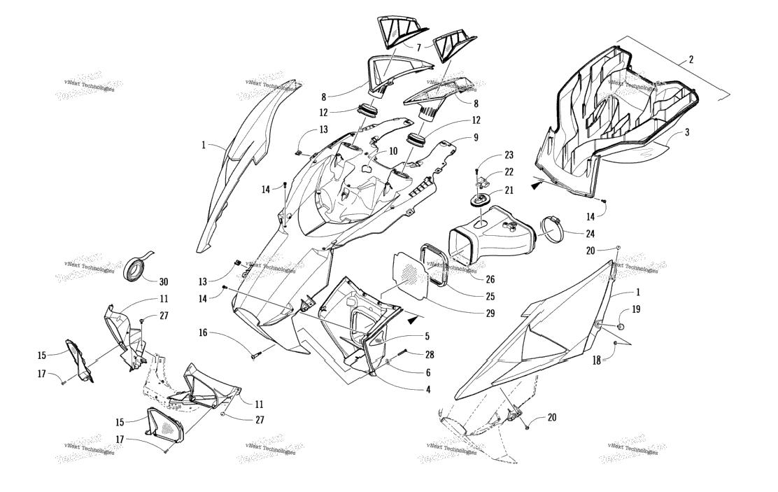 Hood And Air Intake Assembly