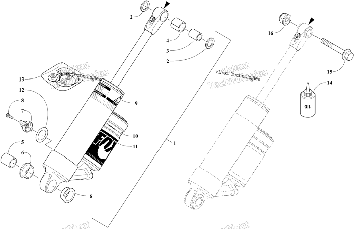 Rear Suspension Rear Arm Shock Absorber