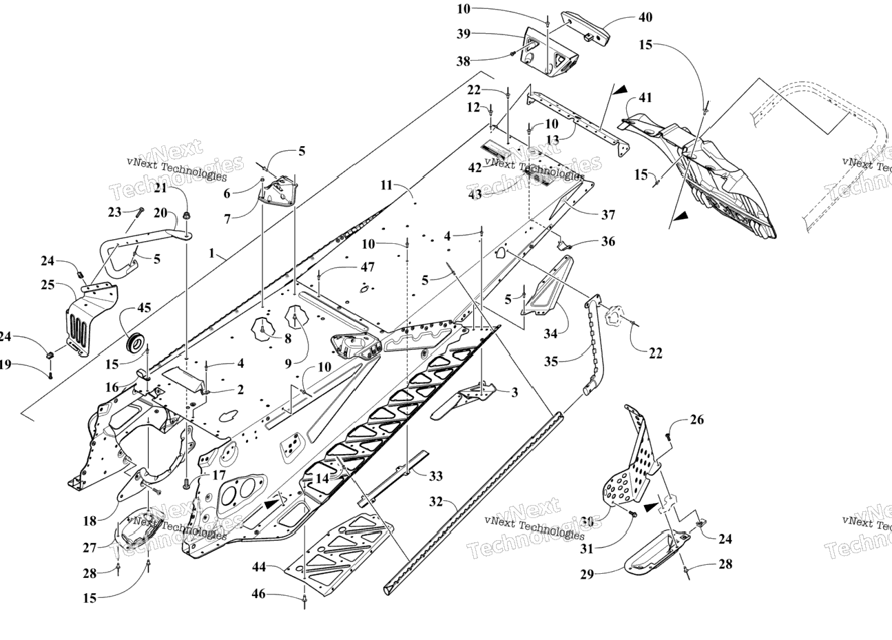 Tunnel And Snowflap Assembly