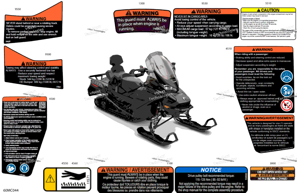 Body - Warning Decals - Model North America