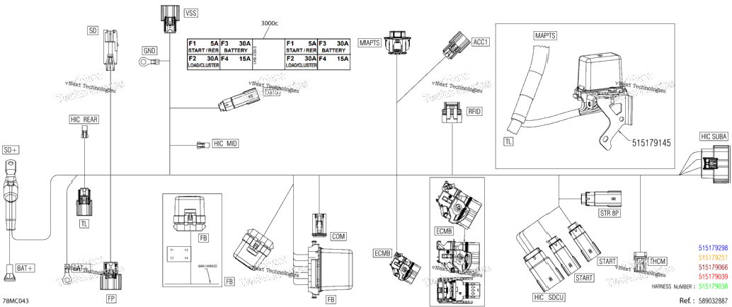 Electric - Main Harness - 515179369