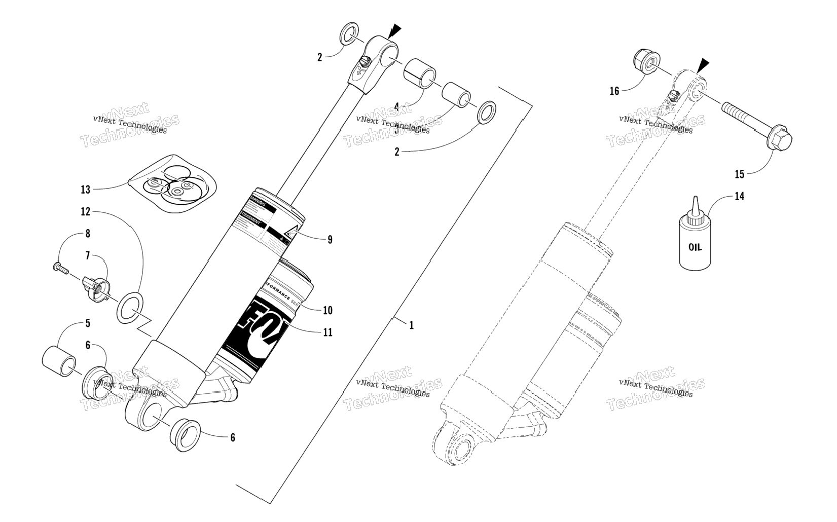 Rear Suspension Rear Arm Shock Absorber