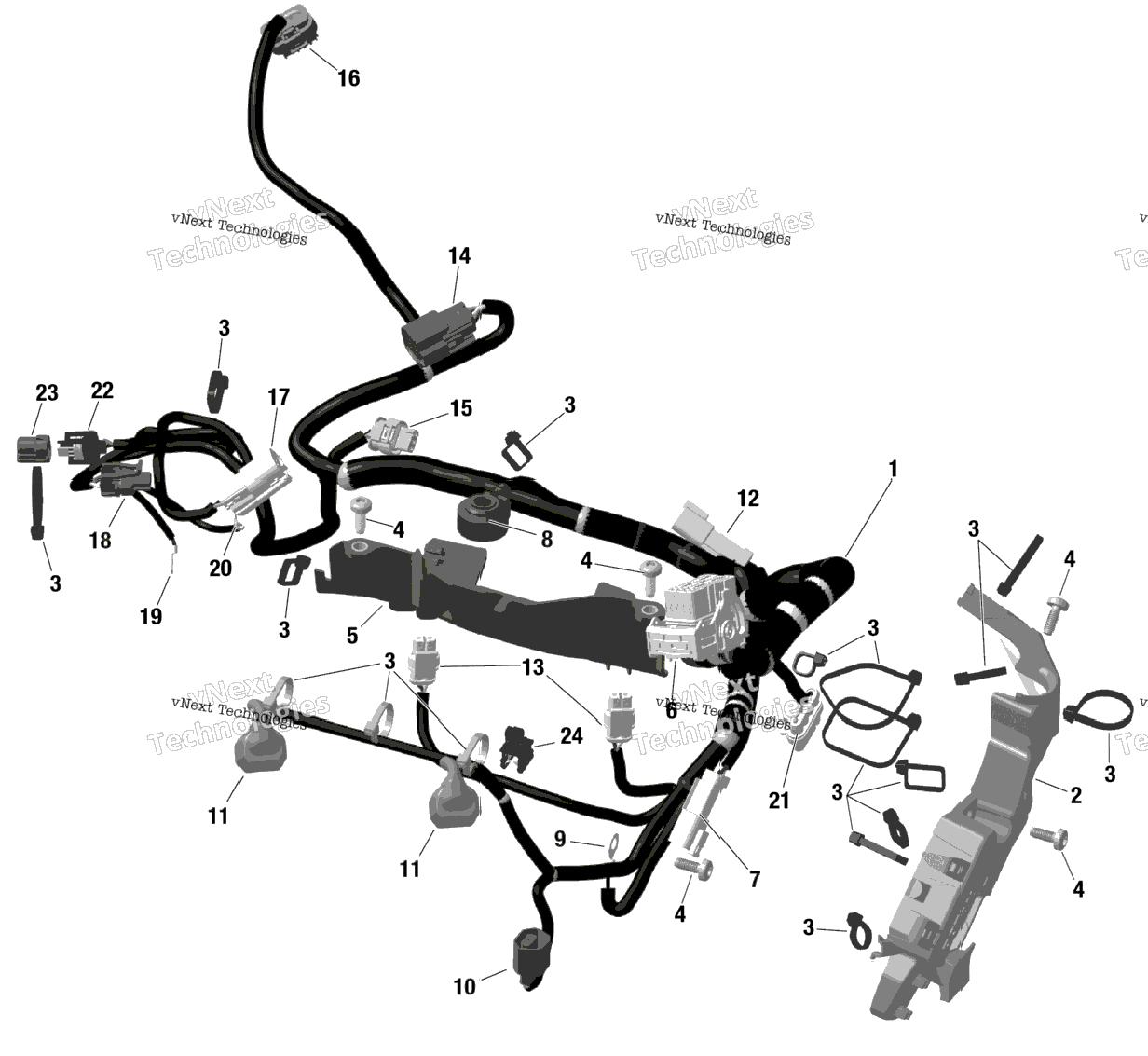 Rotax - Engine Harness And Electronic Module - Dshot