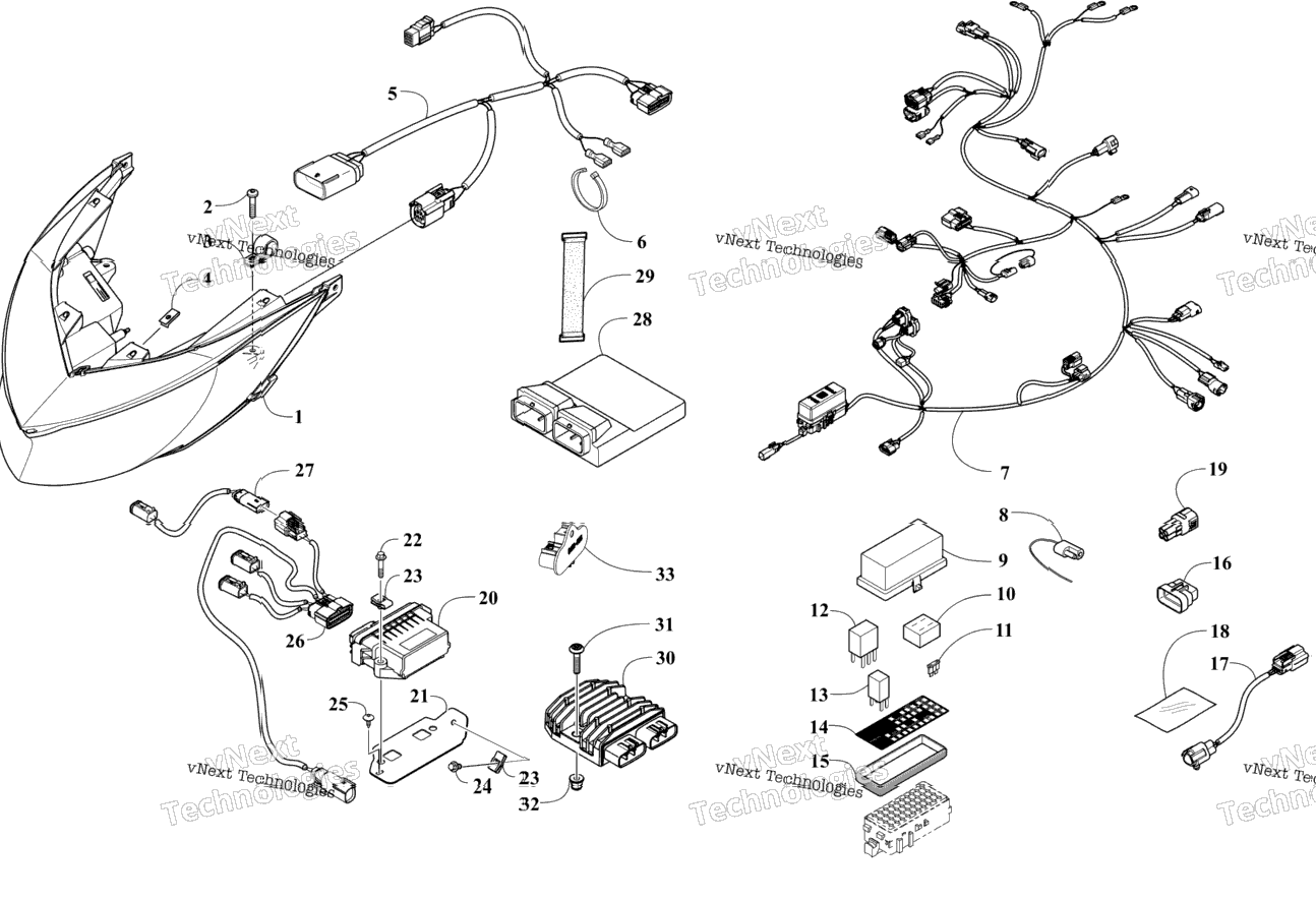 Headlight And Wiring Assemblies