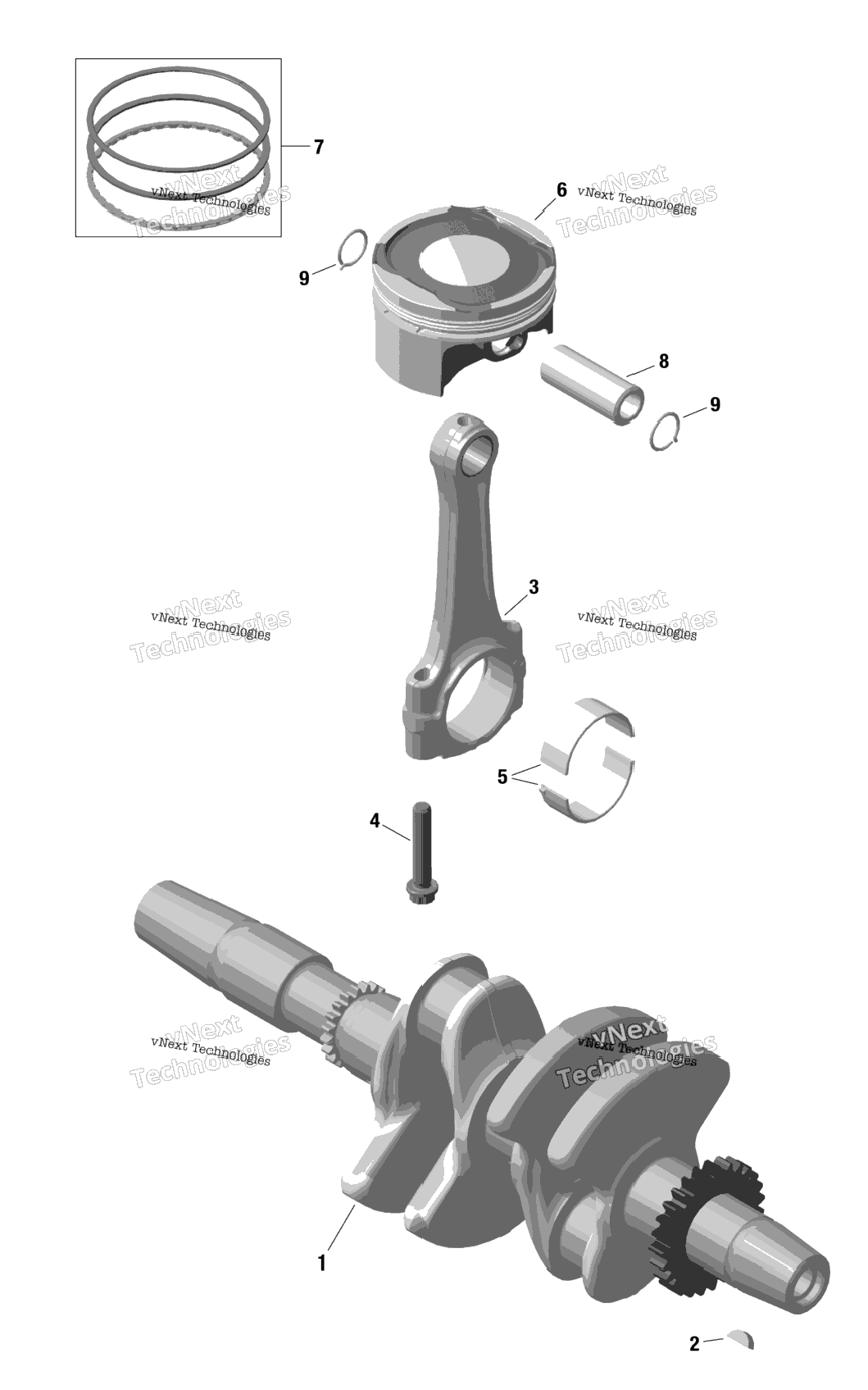 Rotax - Crankshaft And Pistons