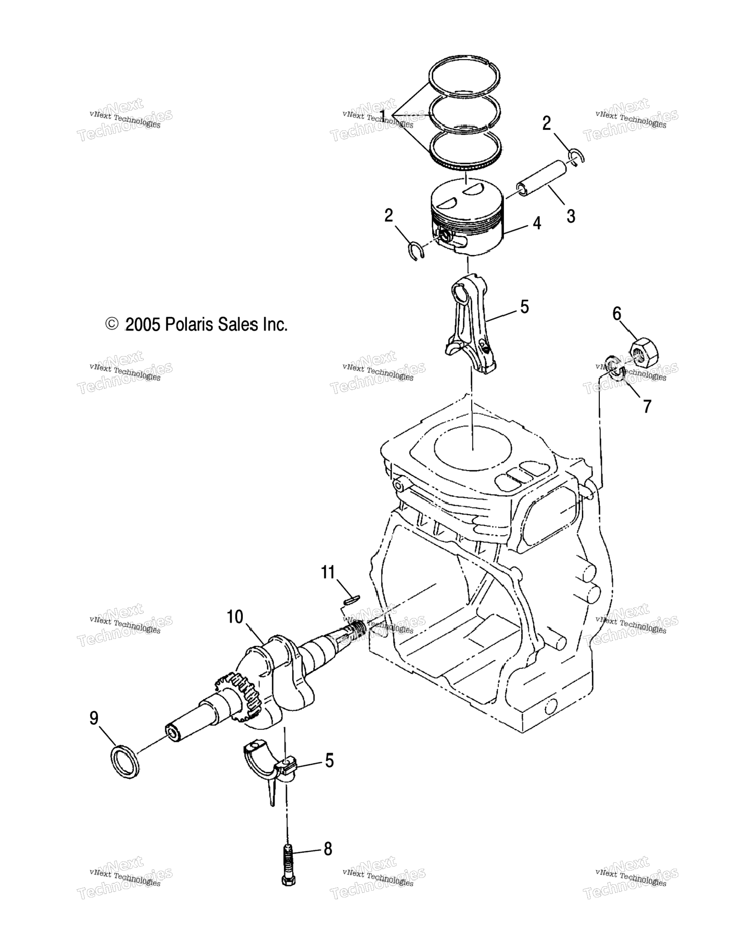 Engine, Piston & Crankshaft