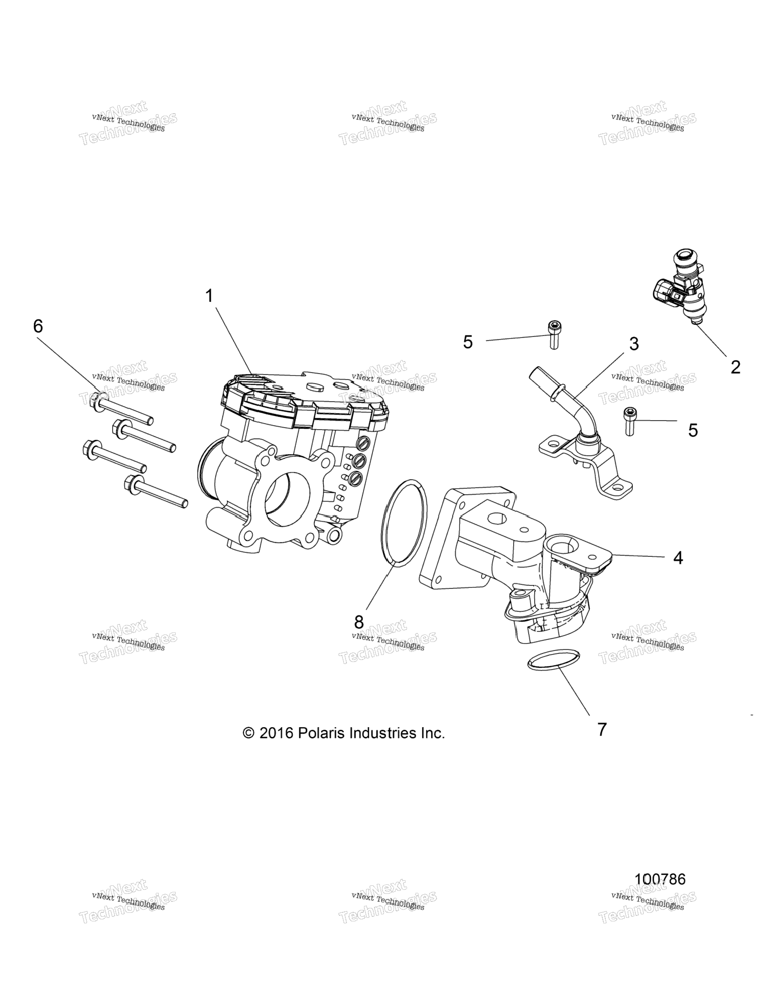 Engine, Throttle Body & Fuel Rail