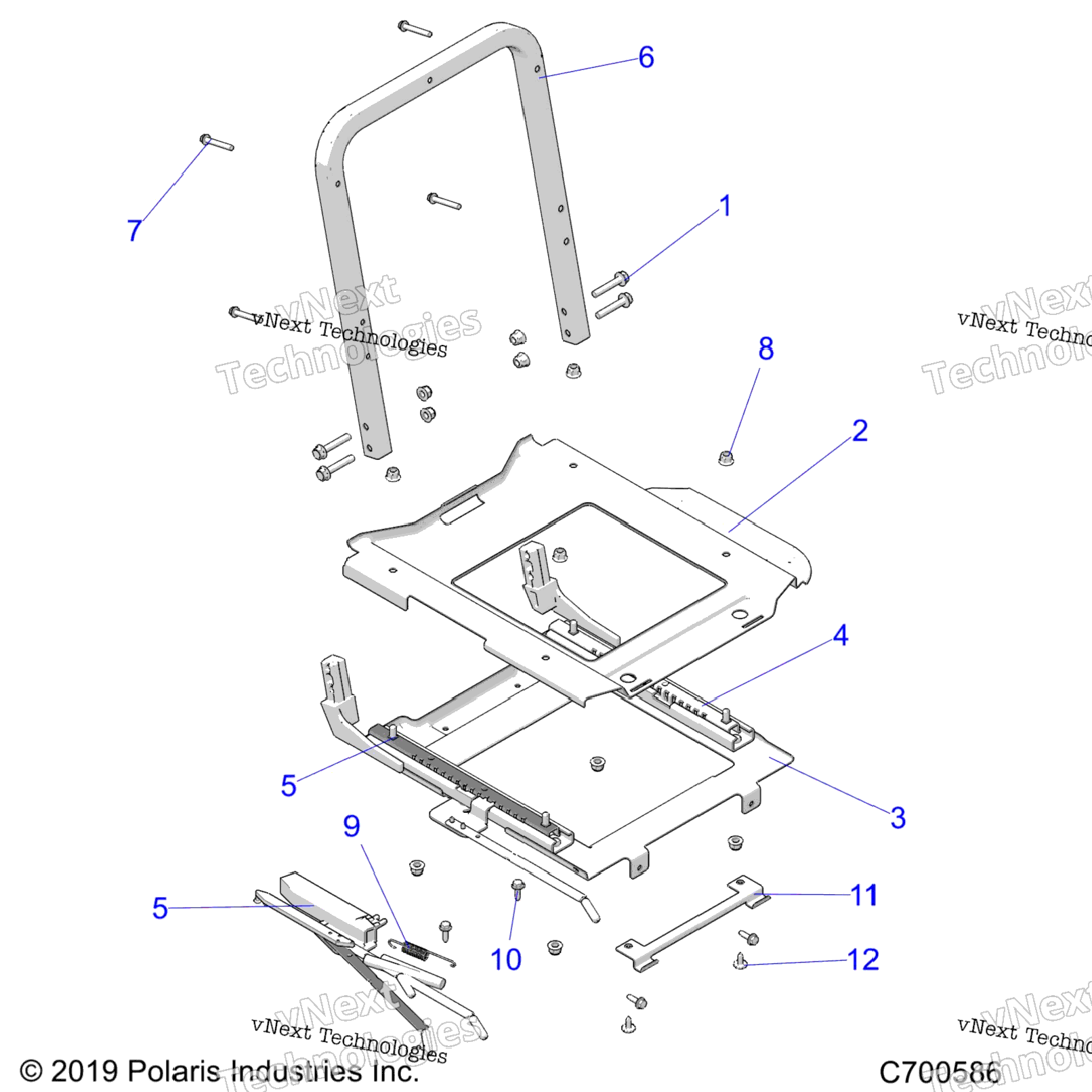 Body, Slider Drivers Seat B9