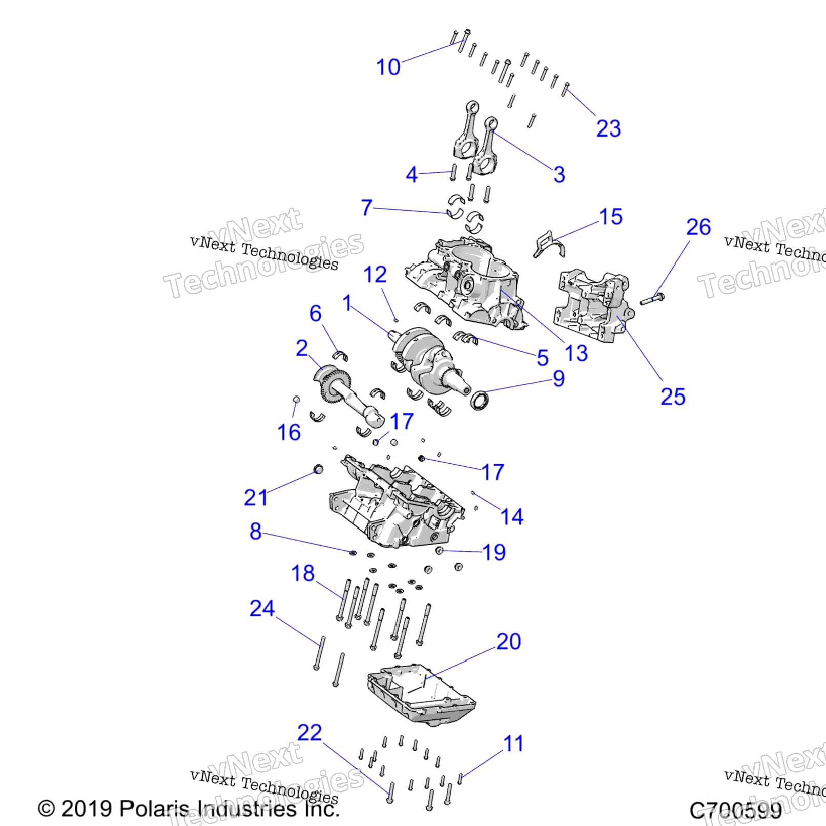 Engine, Crankcase And Crankshaft B9