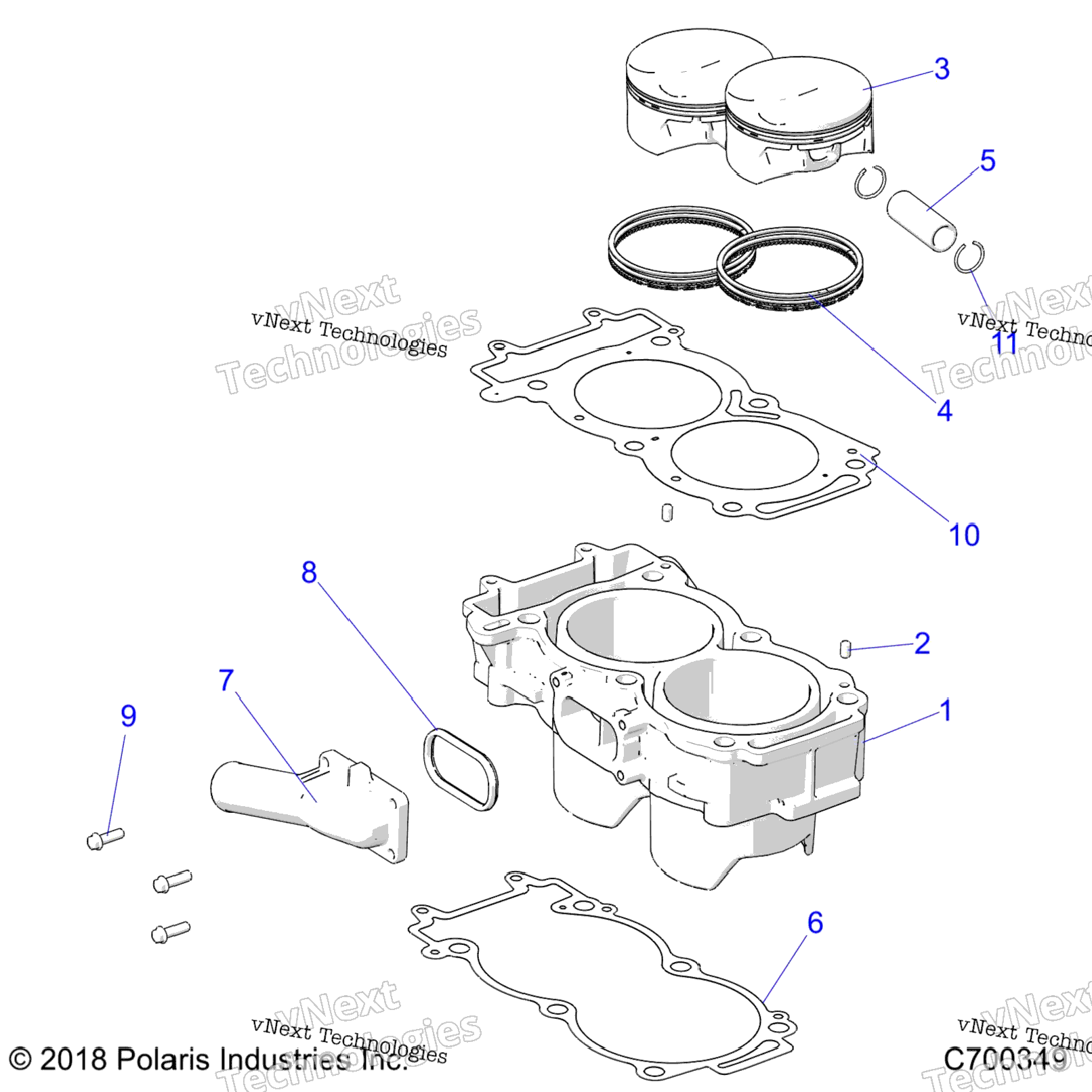 Engine, Cylinder And Piston B9