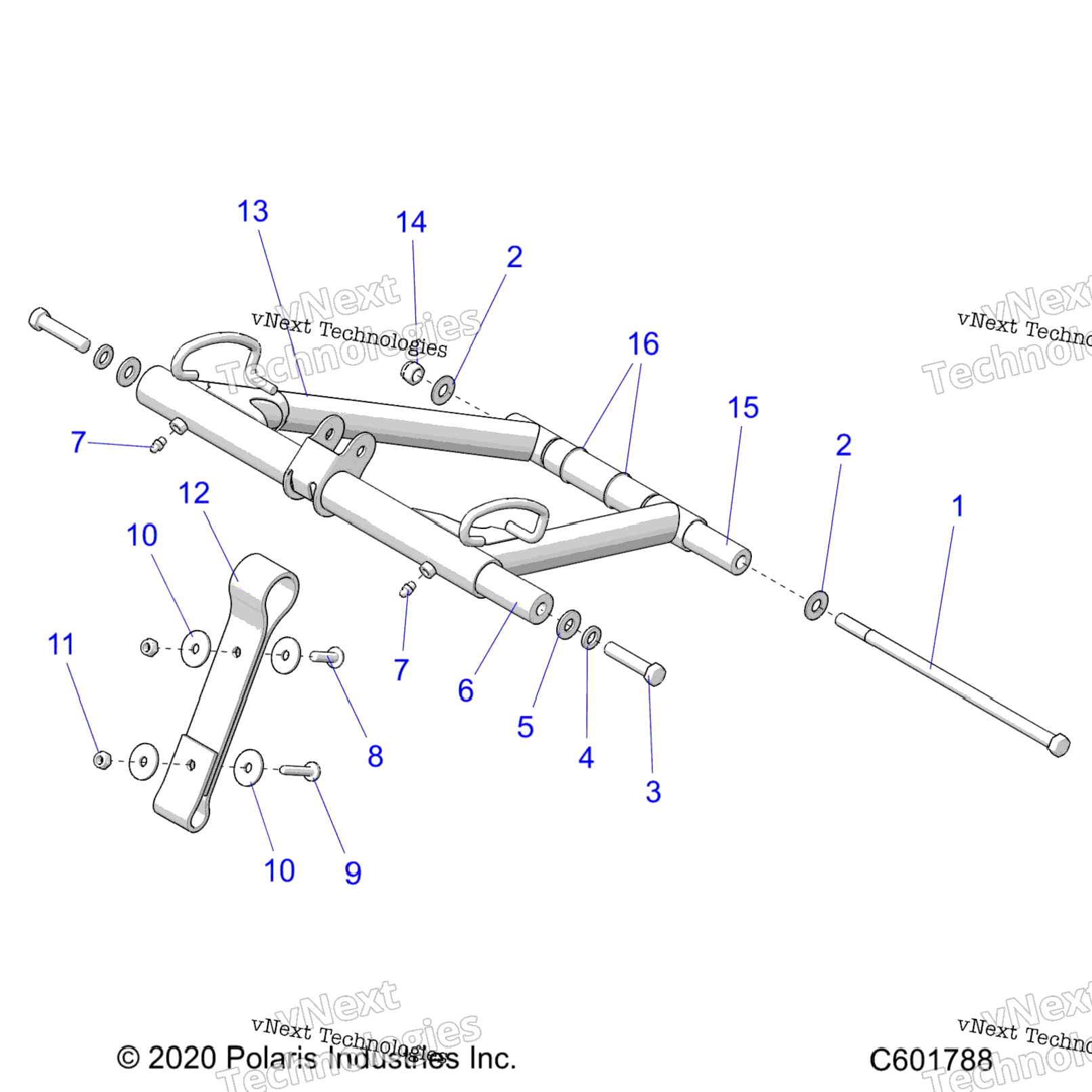 Suspension, Torque Arm, Front