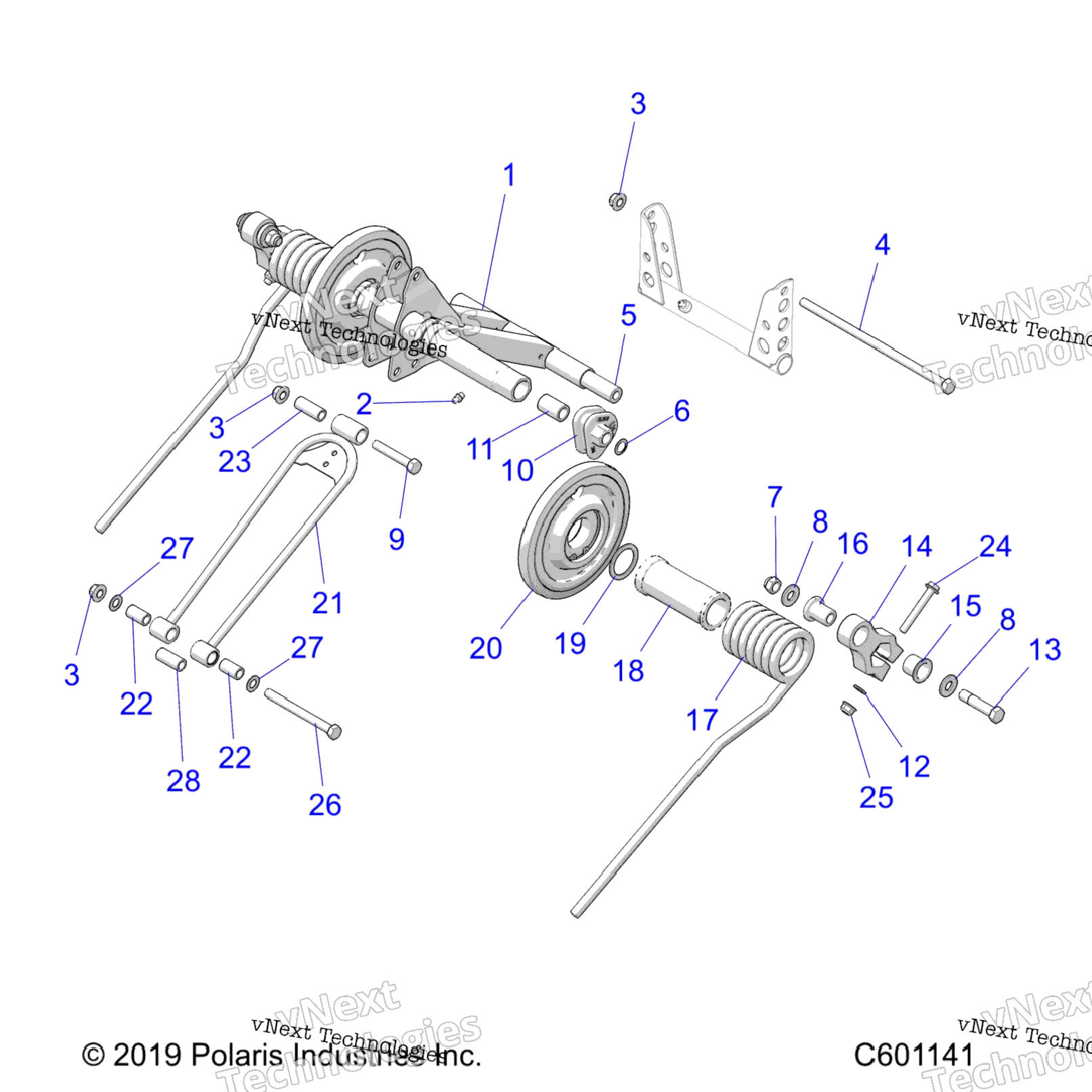 Suspension, Torque Arm, Rear