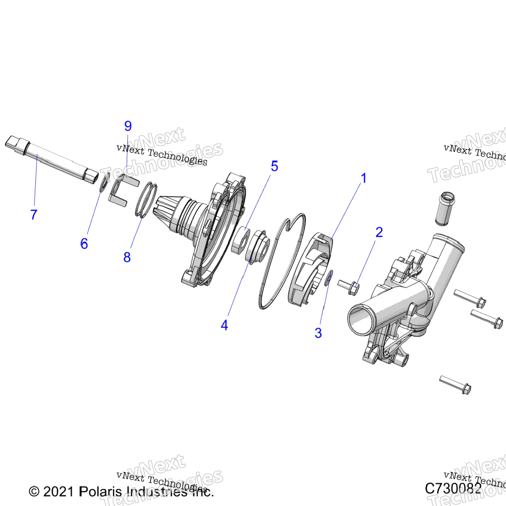 Engine, Waterpump Assembly B9