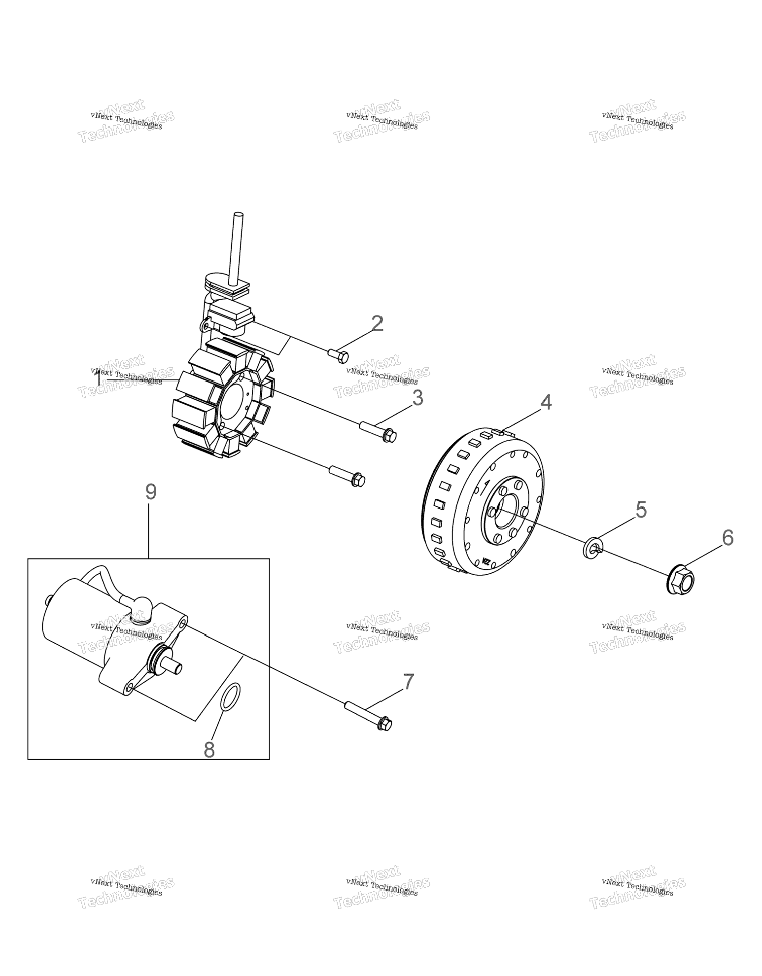 Engine, Generator & Starting Motor