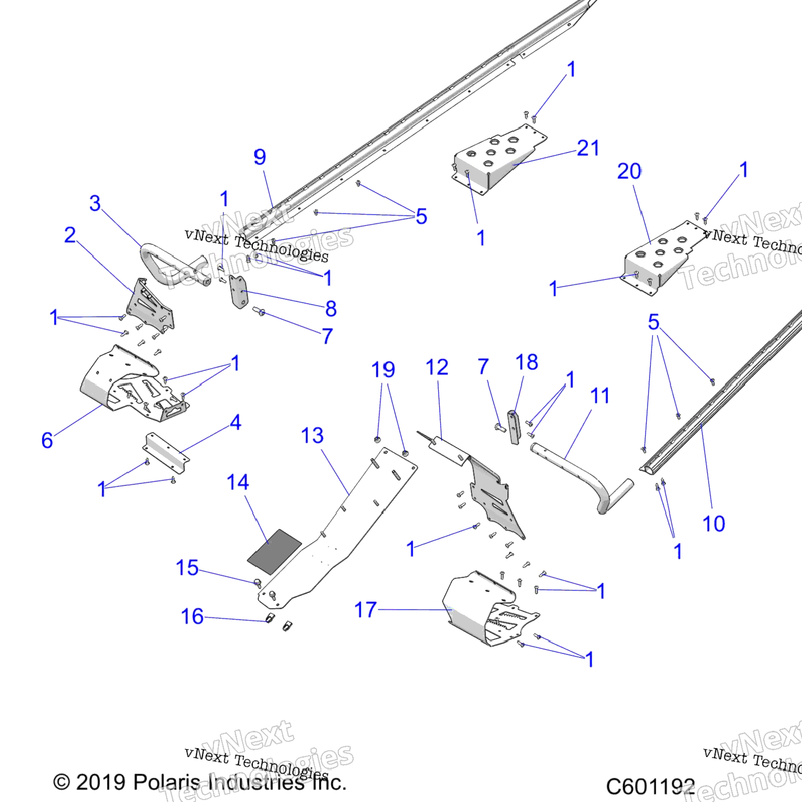 Chassis, Clutch Guard & Footrests